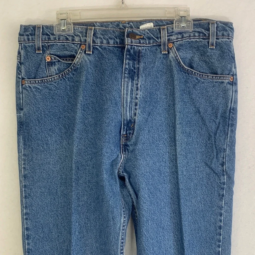 Vintage Levis 505 Orange Tab Jeans Mens 38x34 Blue 90s Regular Fit Straight Leg